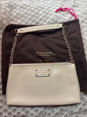 kate spade Cream Pebbled Leather Chain-Handle Shoulder Bag